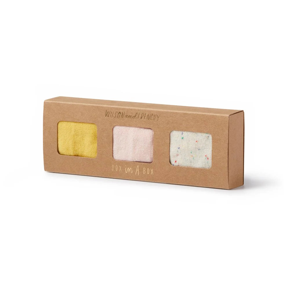 Wilson & Frenchy - Organic 3 Pack Baby Socks - Dijon, Pink, Fleck