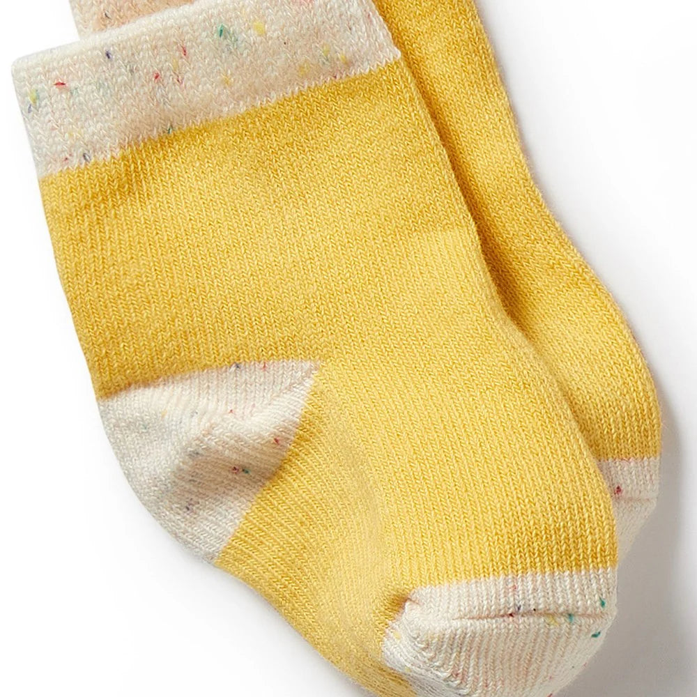 Wilson & Frenchy - Organic 3 Pack Baby Socks - Dijon, Pink, Fleck