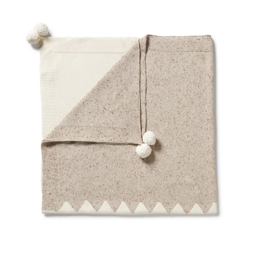 Wilson & Frenchy - Almond Fleck Knitted Blanket