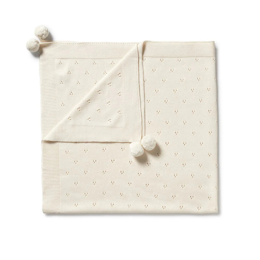 Wilson & Frenchy - Ecru Knitted Poinetelle Blanket