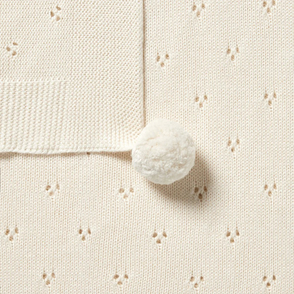 Wilson & Frenchy - Ecru Knitted Poinetelle Blanket