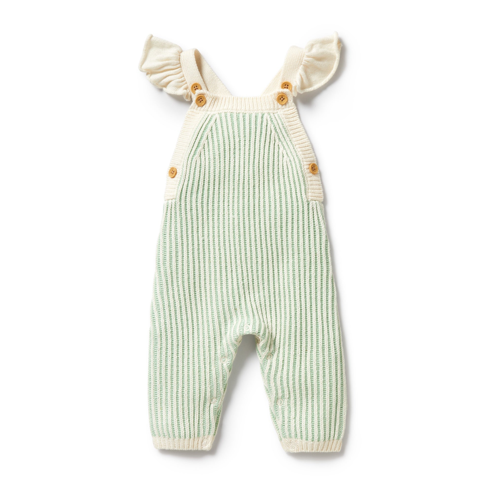 Wilson & Frenchy - Mint Green Knitted Ruffle Overall