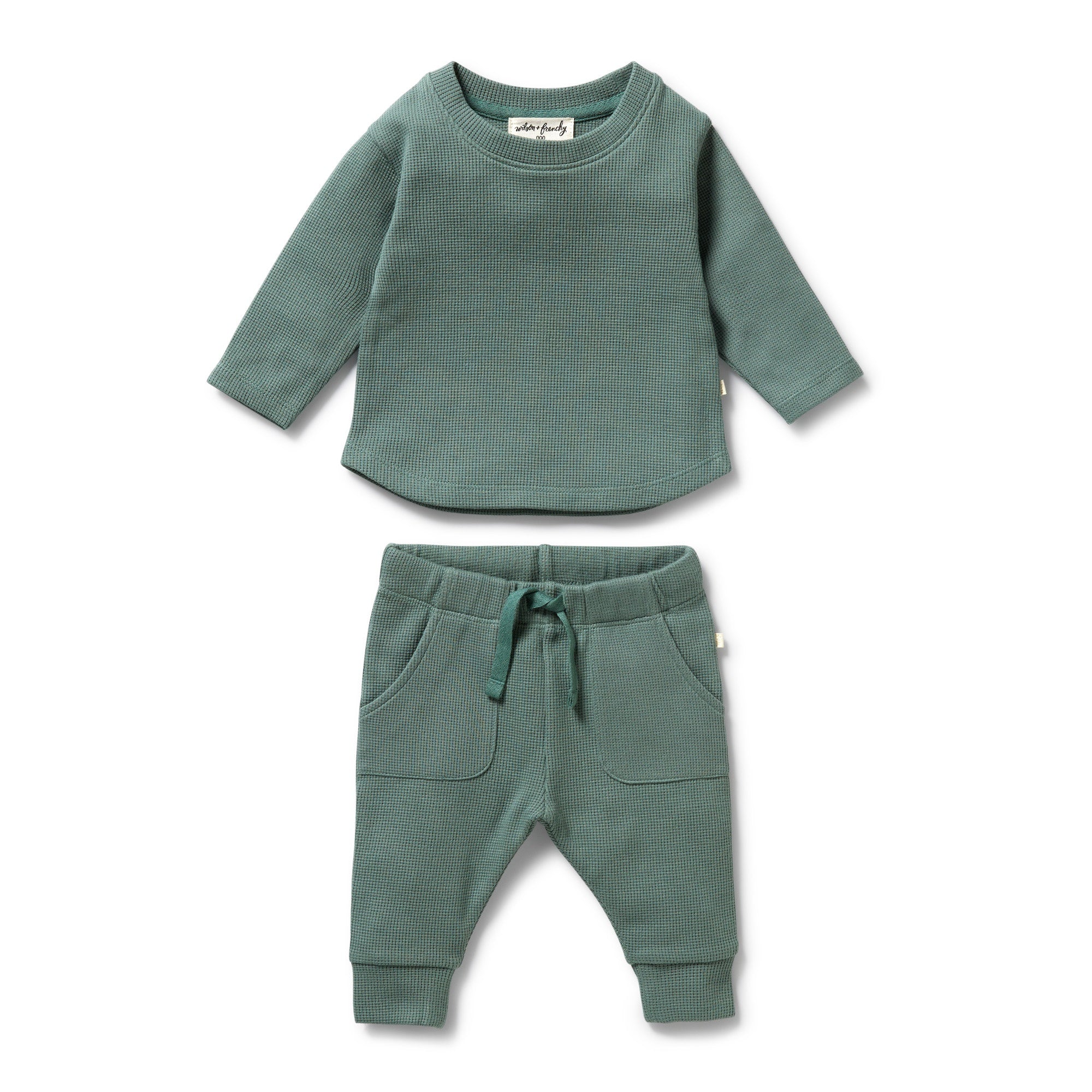 Wilson & Frenchy - Pine Green Organic Waffle Set
