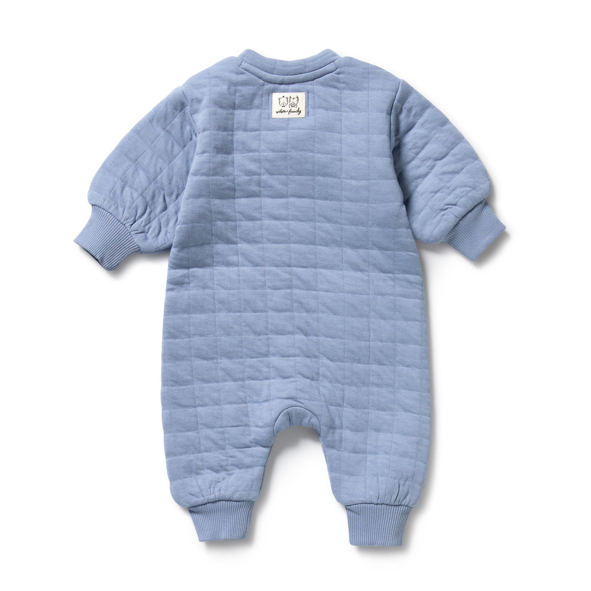 Wilson & Frenchy - Sky Blue Organic Quilted Growsuit