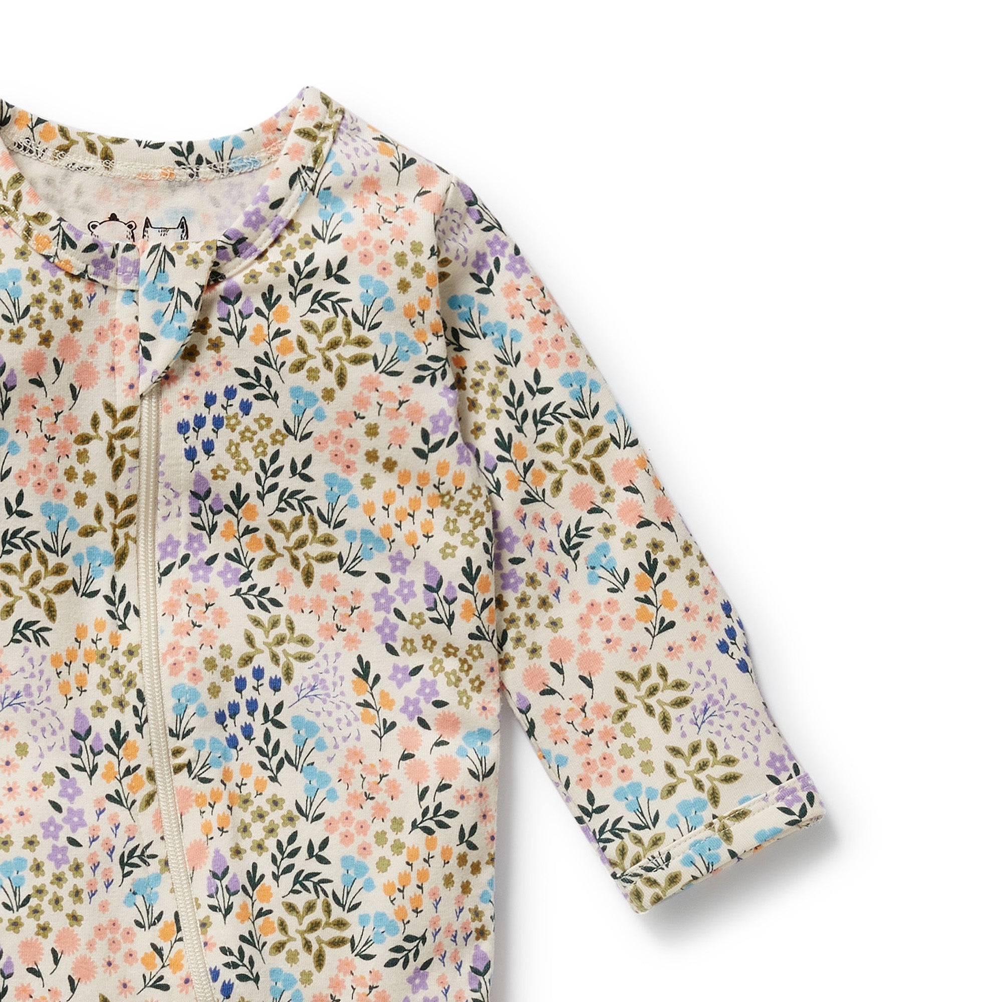 Wilson & Frenchy - Tiny Bloom Organic Zipsuit with Feet