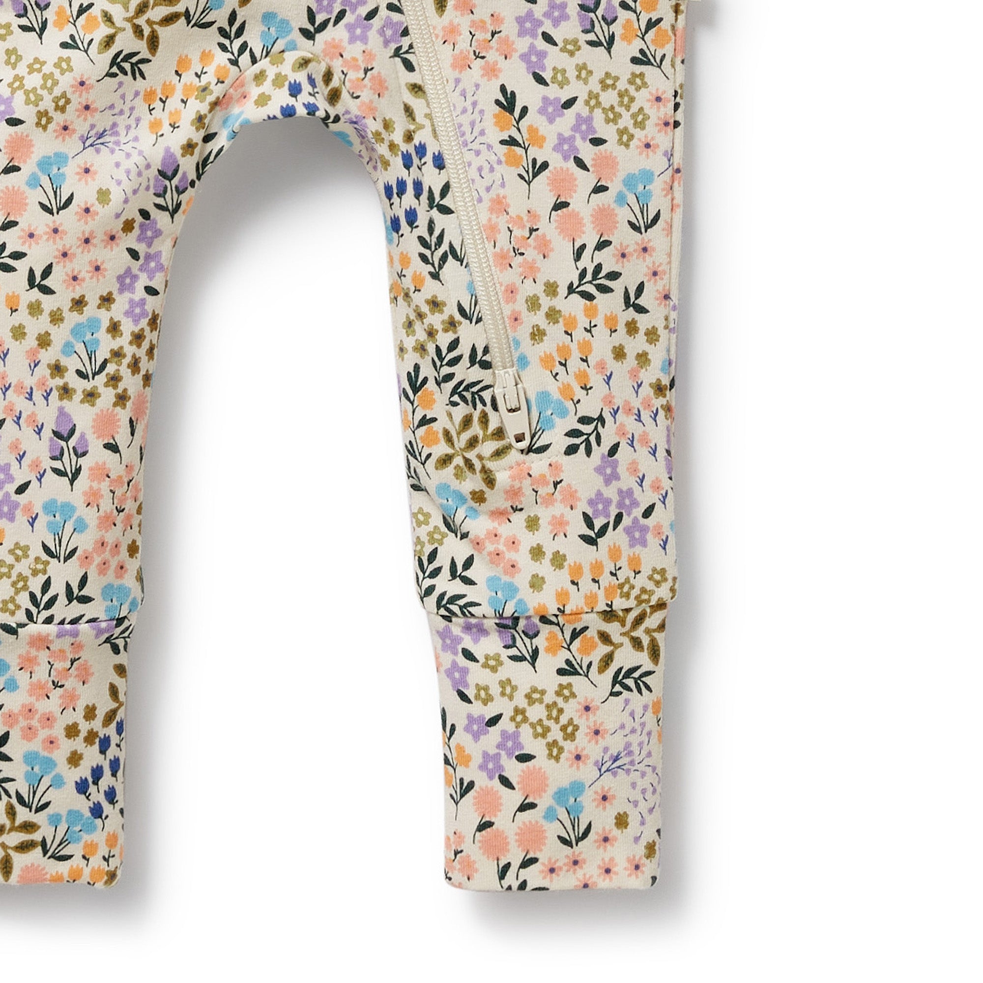 Wilson & Frenchy - Tiny Bloom Organic Zipsuit with Feet