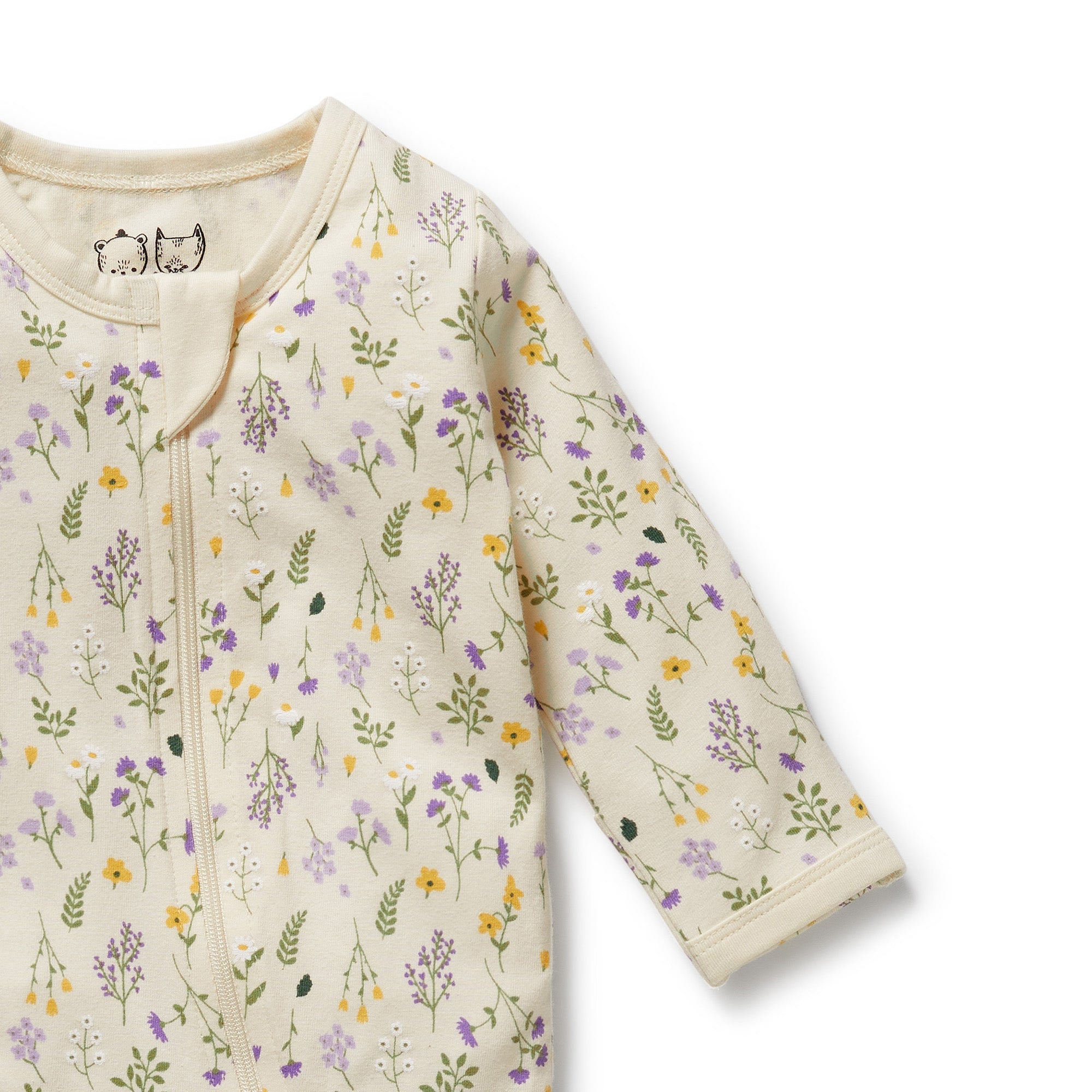 Wilson & Frenchy - Bella Floral Organic Zipsuit with Feet