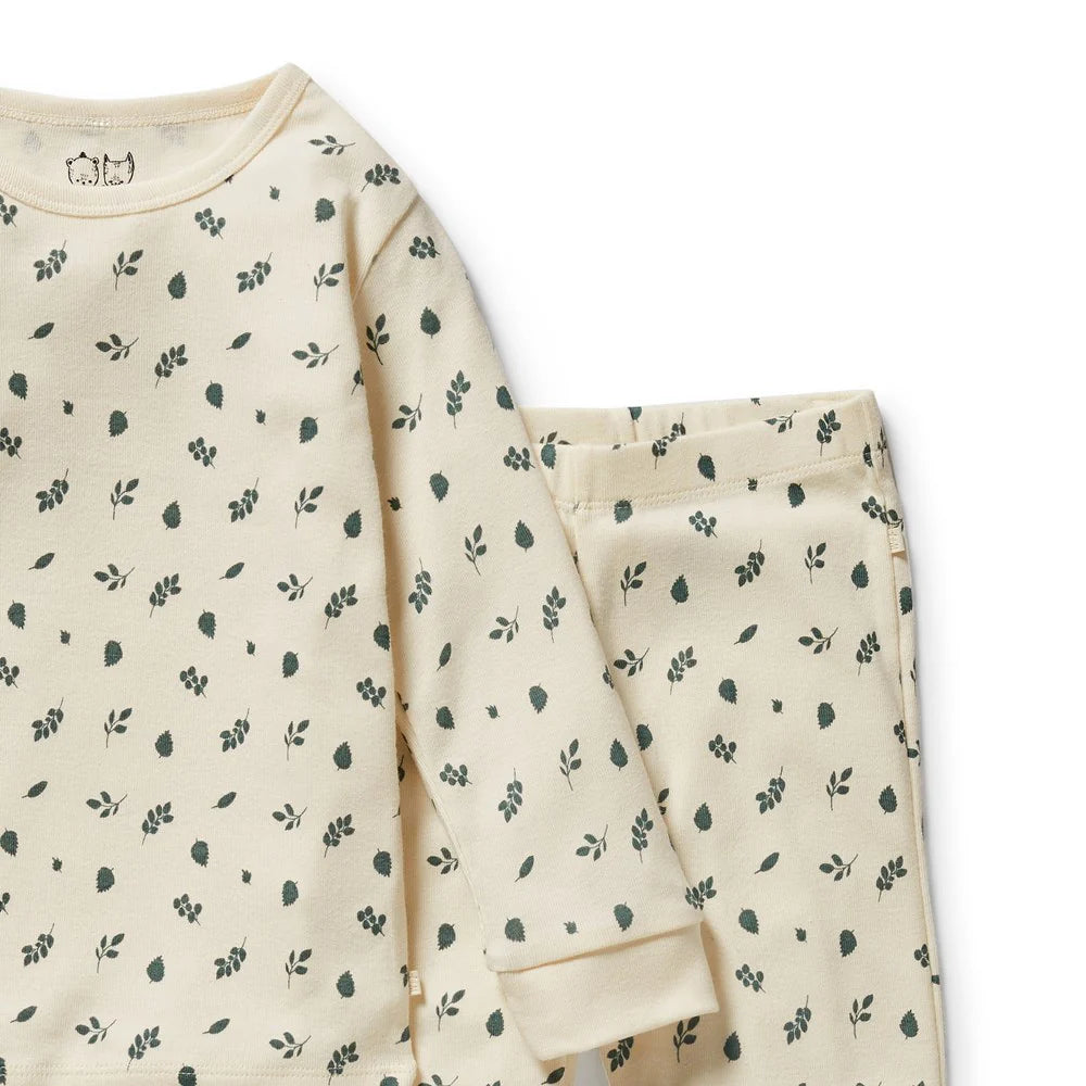 Wilson & Frenchy - Twilight Leaf Organic Long Sleeved Pyjamas
