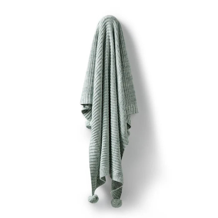 Wilson & Frenchy - Moss Speckle Organic Knitted Blanket