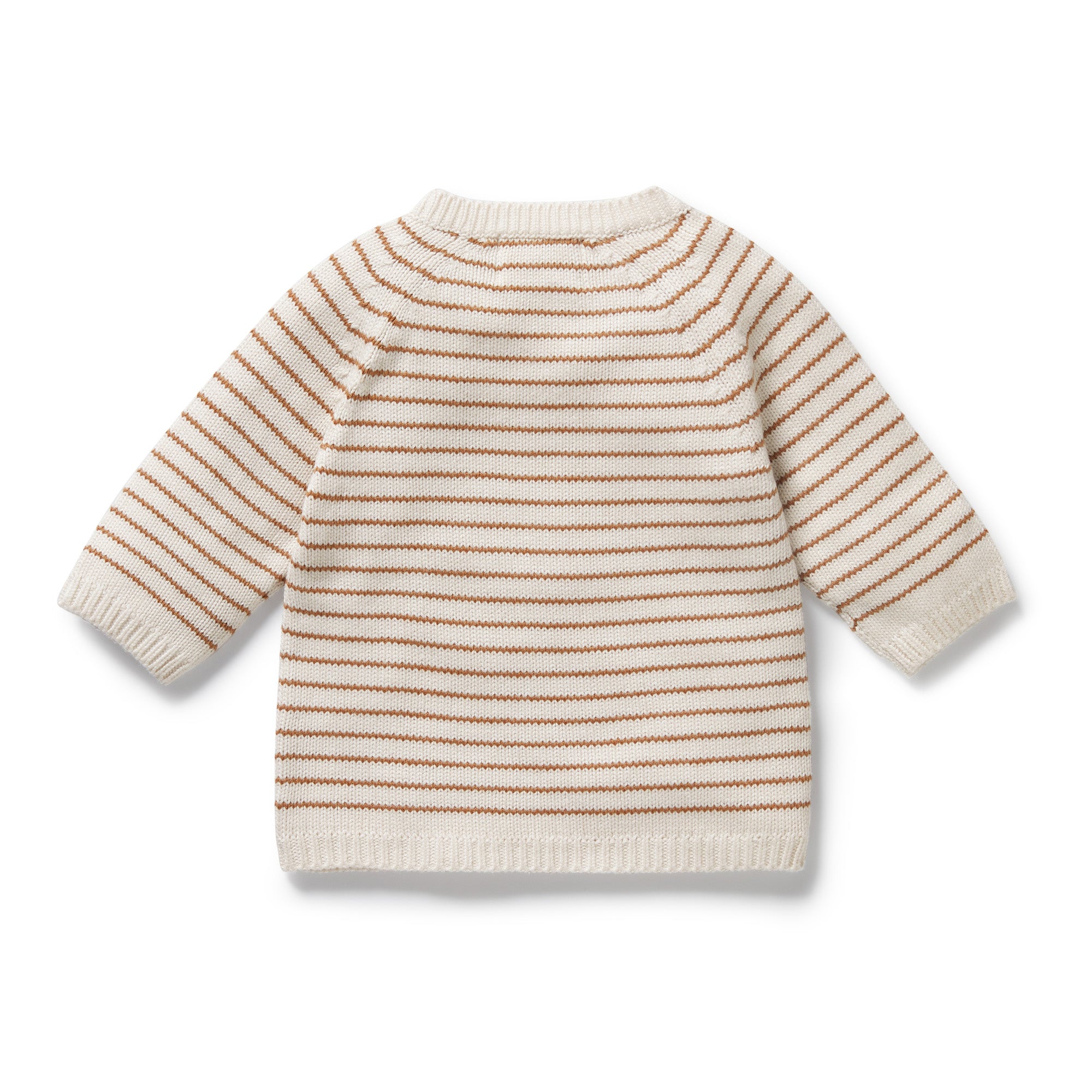 Wilson & Frenchy - Cinnamon Stripe Organic Knitted Kimono Cardigan