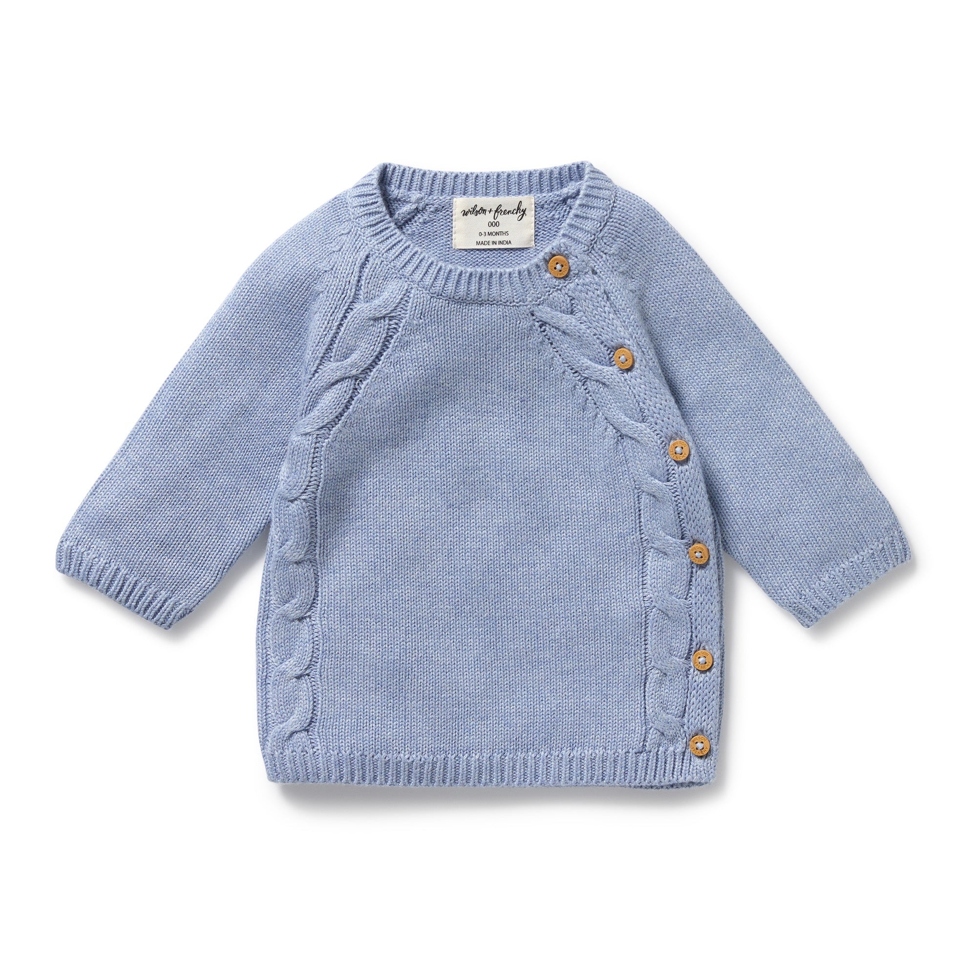 Wilson & Frenchy - Blue Speckle Knitted Kimono Cardigan