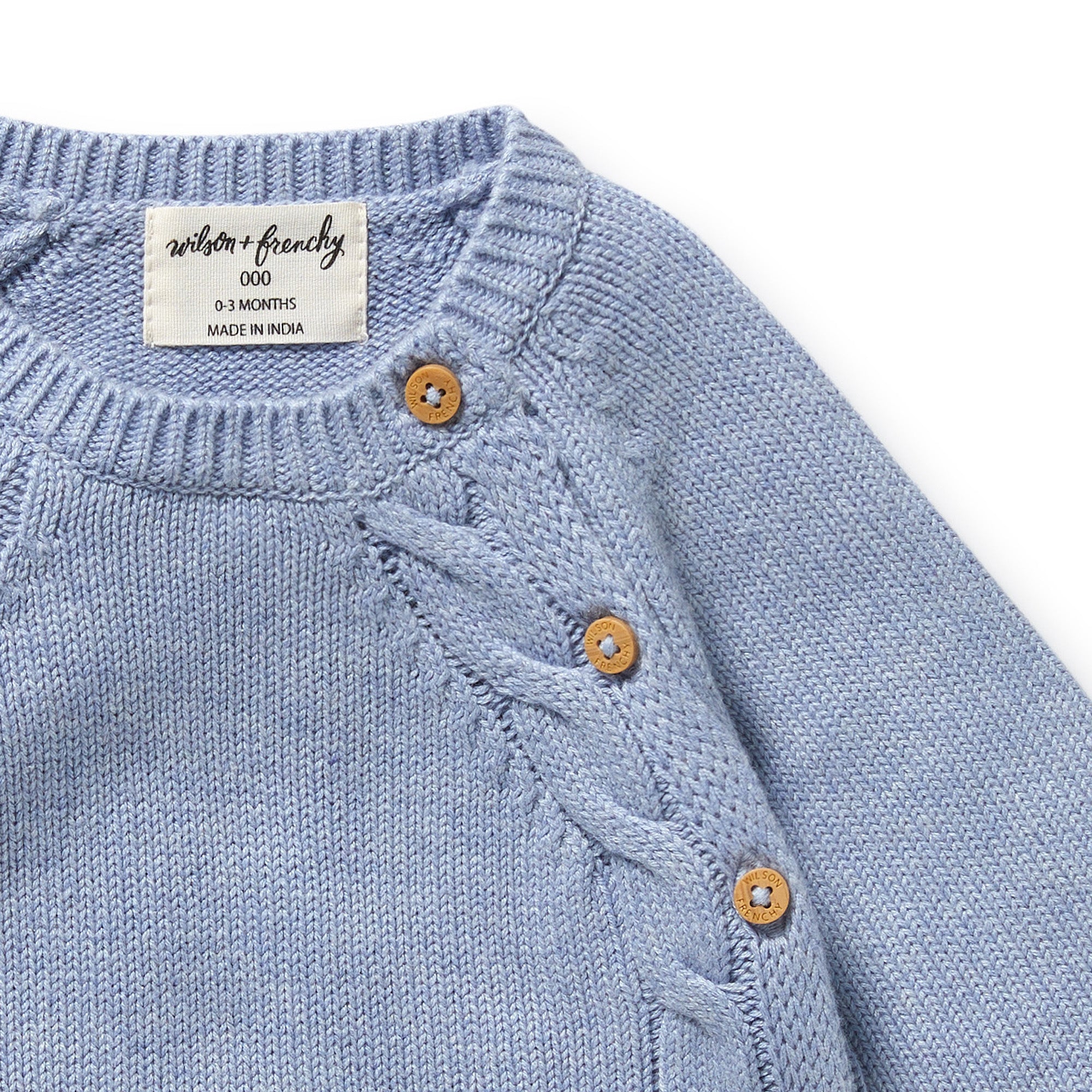Wilson & Frenchy - Blue Speckle Knitted Kimono Cardigan