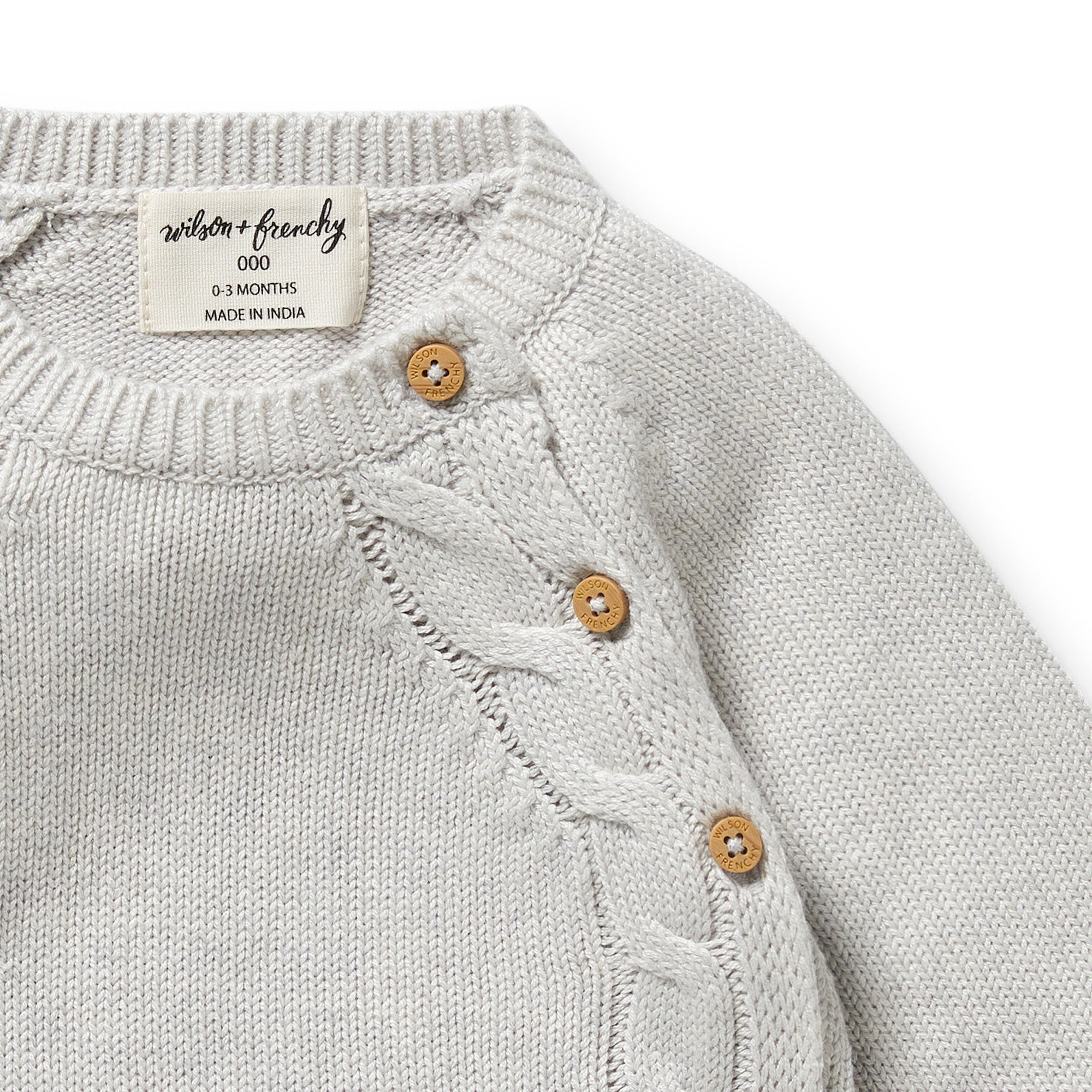Wilson & Frenchy - Grey Melange Organic Knitted Kimono Cardigan