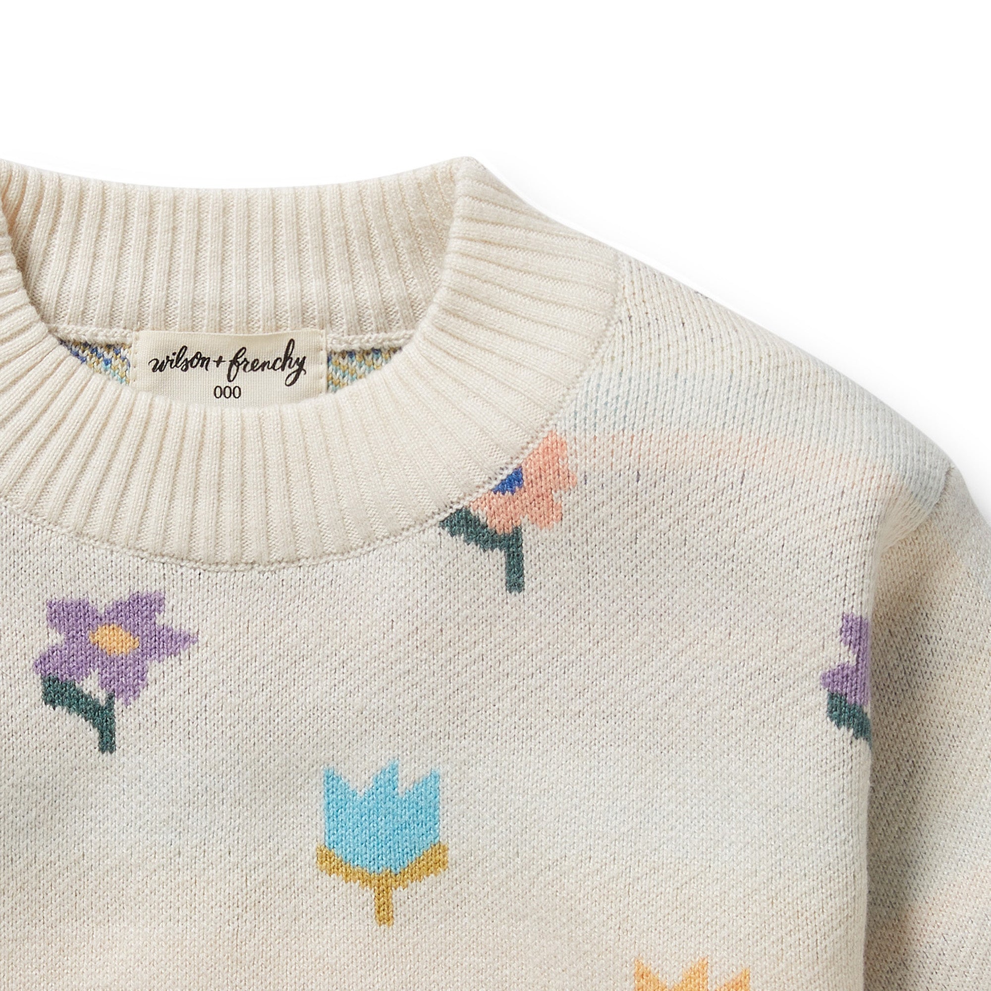 Wilson & Frenchy - Flower Pop Organic Knitted Jacquard Jumper