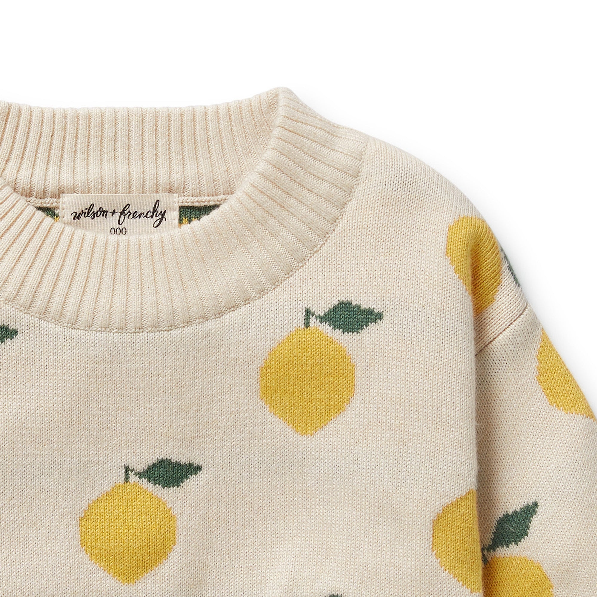 Wilson & Frenchy - Lemony Organic Knitted Jacquard Jumper