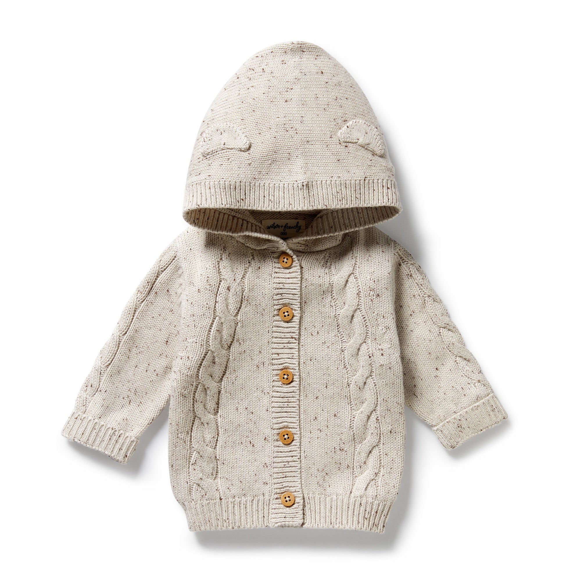 Wilson & Frenchy - Cookie and Cream Organic Knitted Cable Jacket