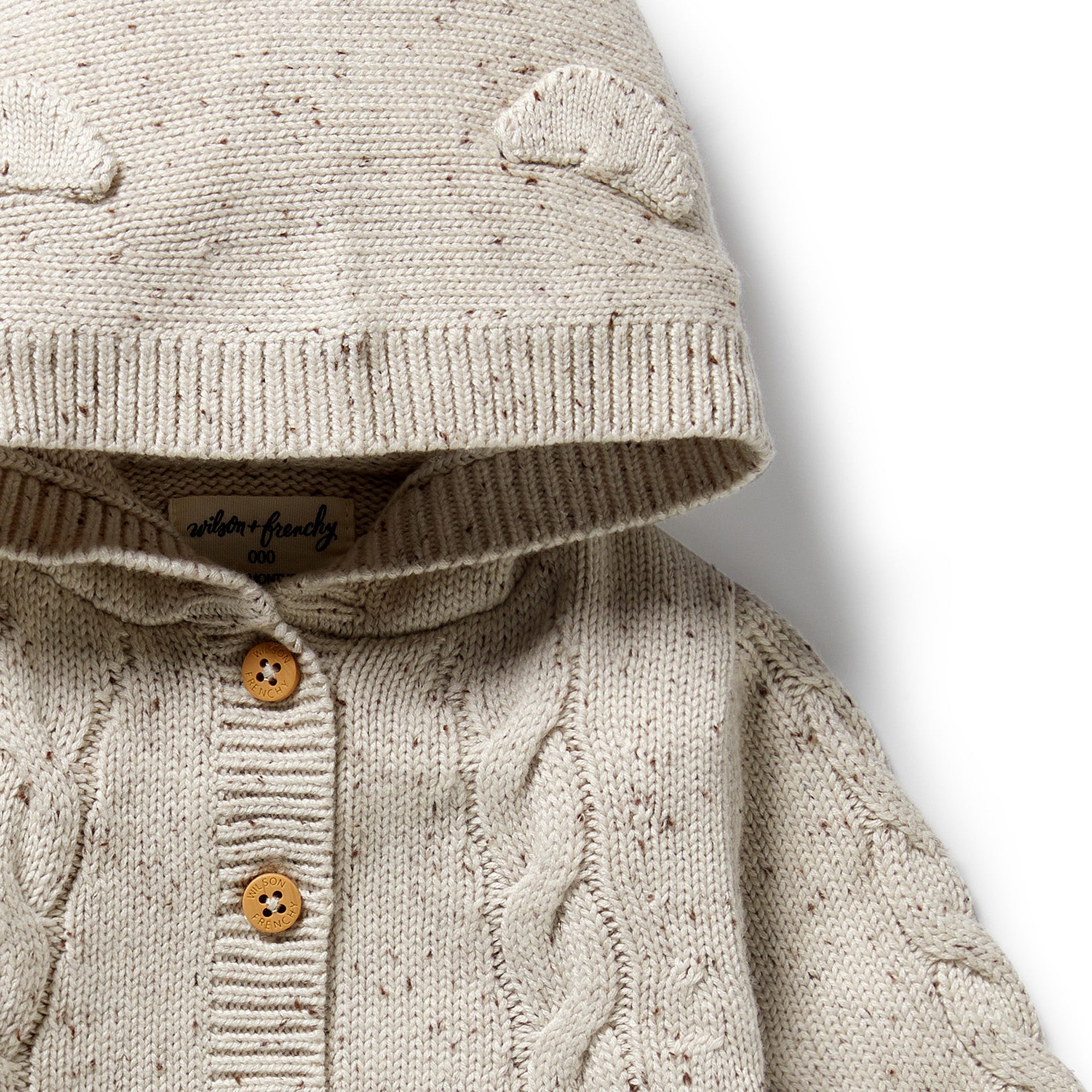 Wilson & Frenchy - Cookie and Cream Organic Knitted Cable Jacket