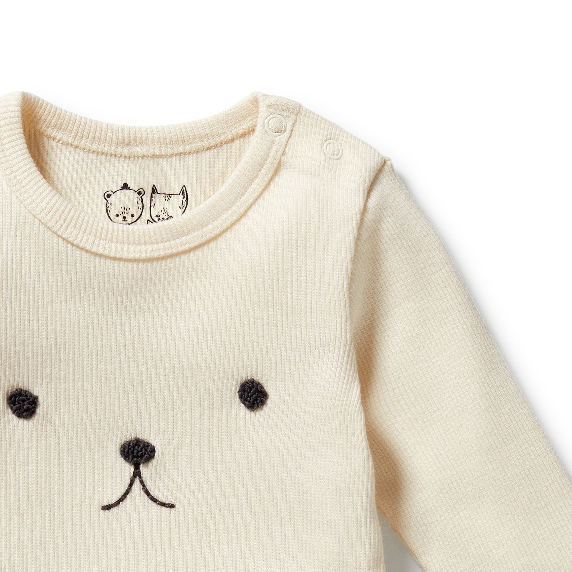 Wilson & Frenchy - Buttermilk Organic Rib Long Sleeved Bodysuit
