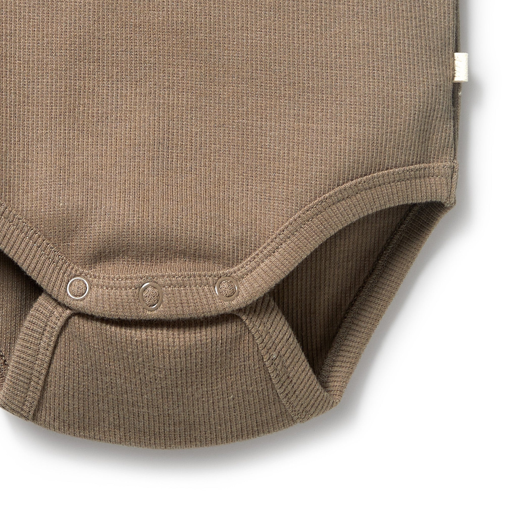Wilson & Frenchy - Walnut Organic Rib Long Sleeved Bodysuit