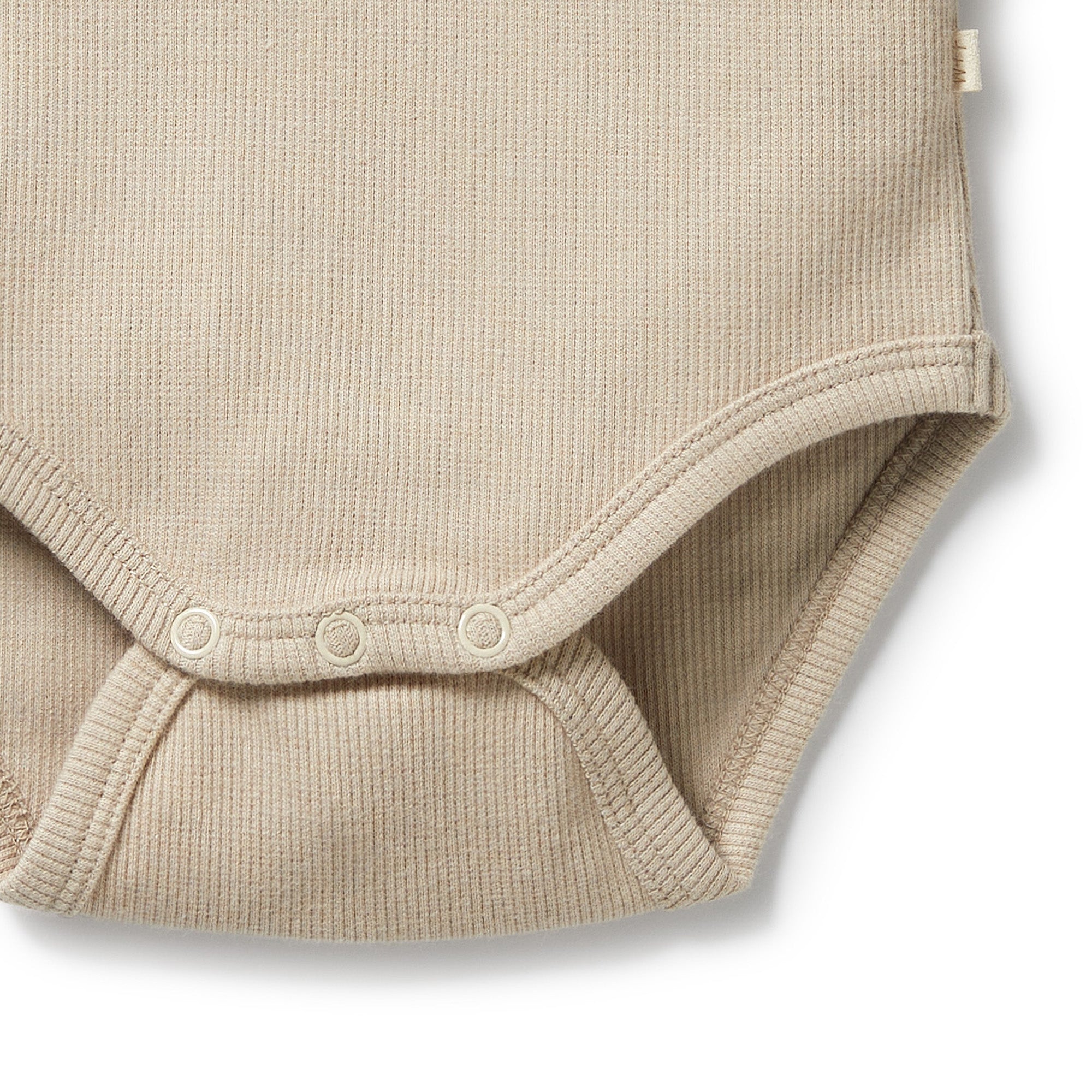 Wilson & Frenchy - Biscuit Organic Rib Long Sleeved Bodysuit
