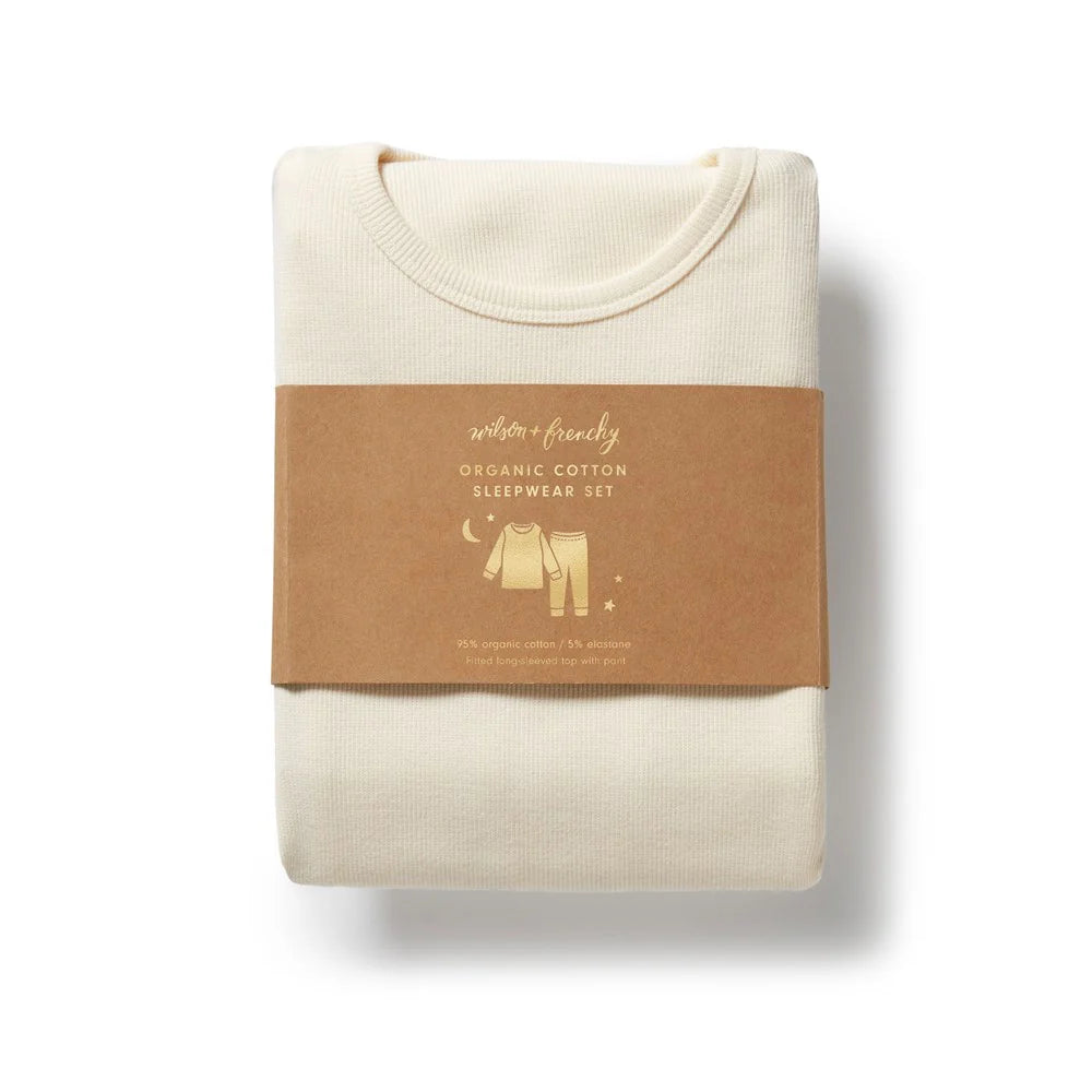 Wilson & Frenchy - Buttermilk Organic Rib Long Sleeved Pyjamas