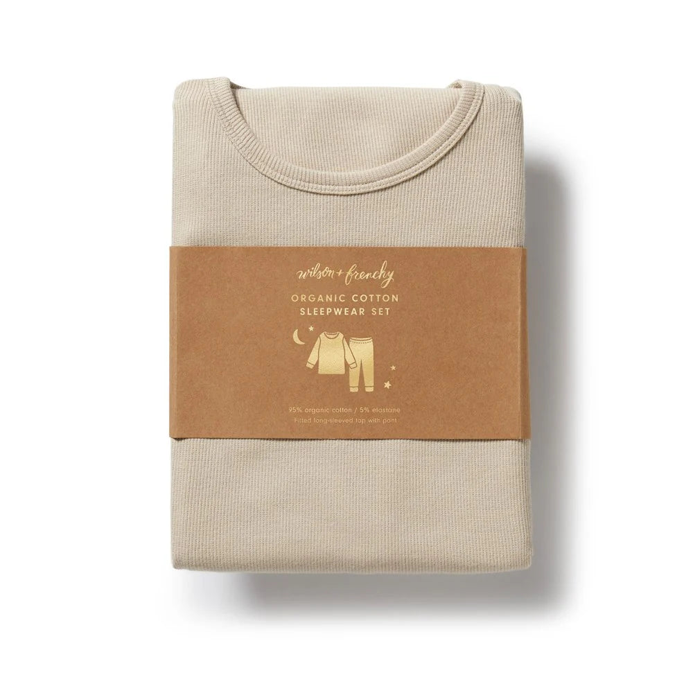 Wilson & Frenchy - Biscuit Organic Rib Long Sleeved Pyjamas