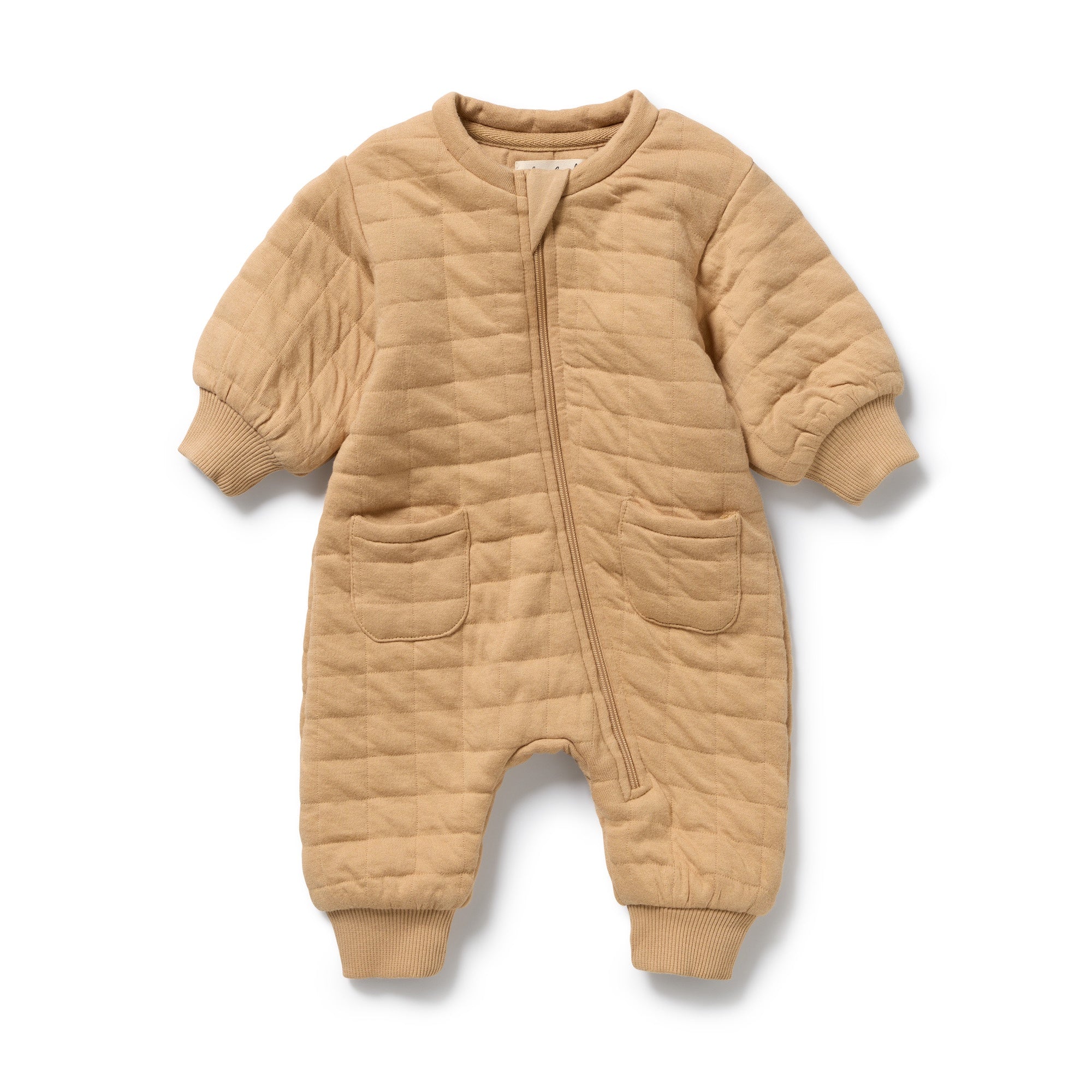 Wilson & Frenchy - Honey Fawn Organic Quilted Growsuit