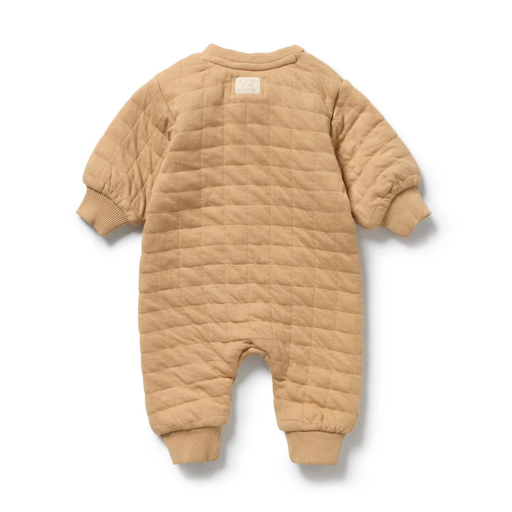Wilson & Frenchy - Honey Fawn Organic Quilted Growsuit