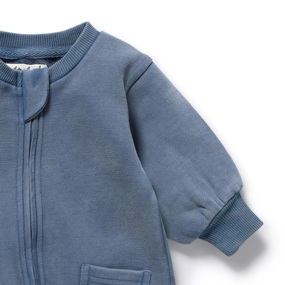 Wilson & Frenchy - Twilight Blue Organic Terry Growsuit