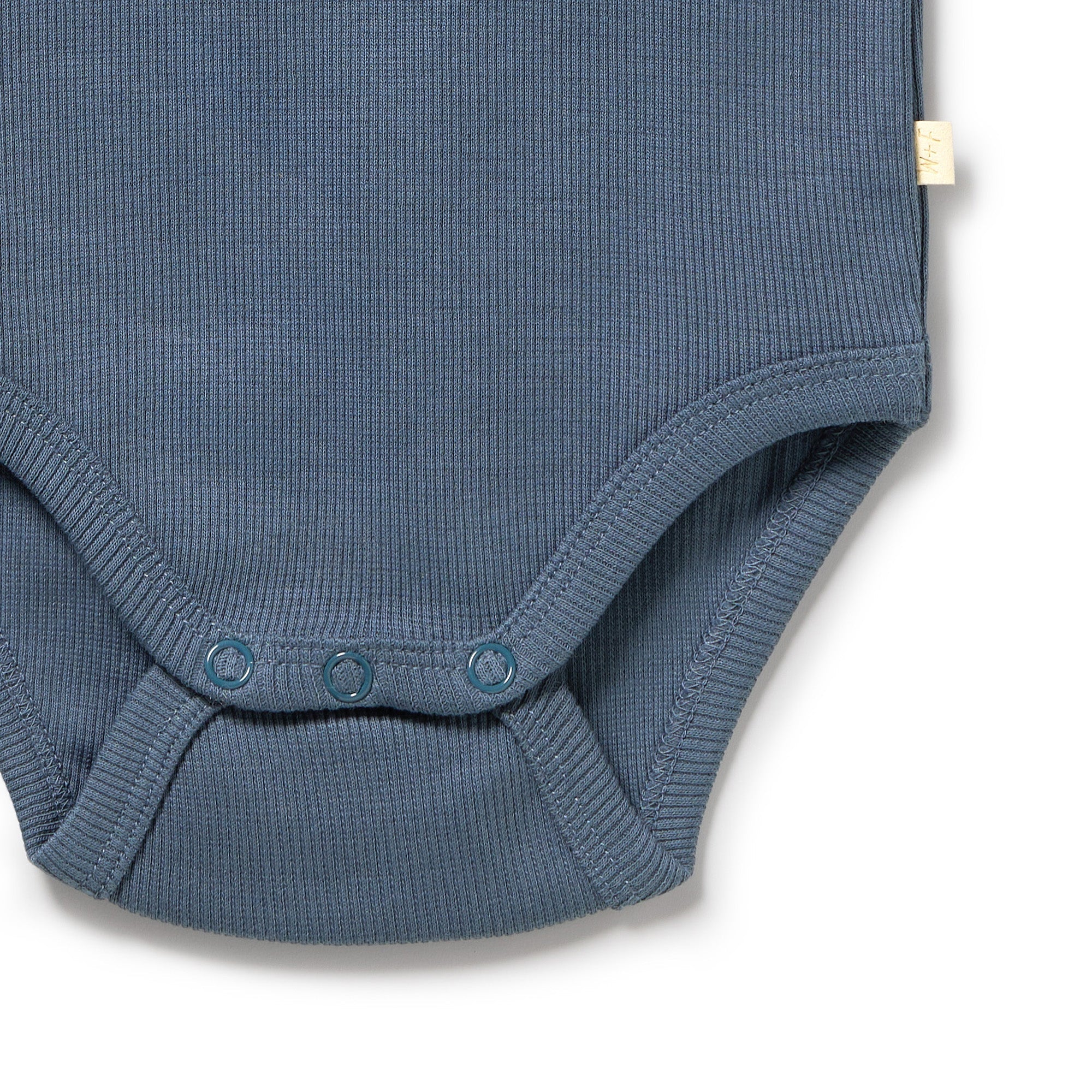 Wilson & Frenchy - Twilight Blue Organic Rib Long Sleeved Bodysuit