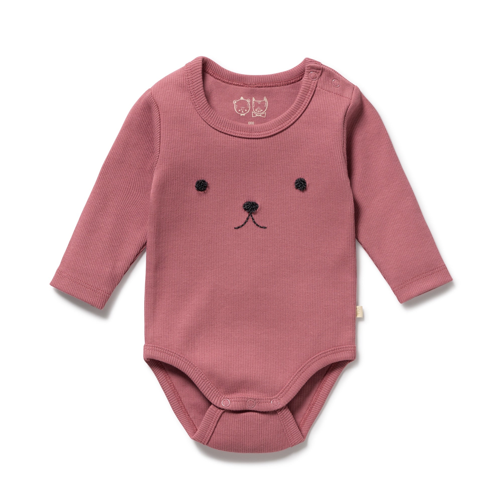 Wilson & Frenchy - Plum Organic Rib Long Sleeved Bodysuit