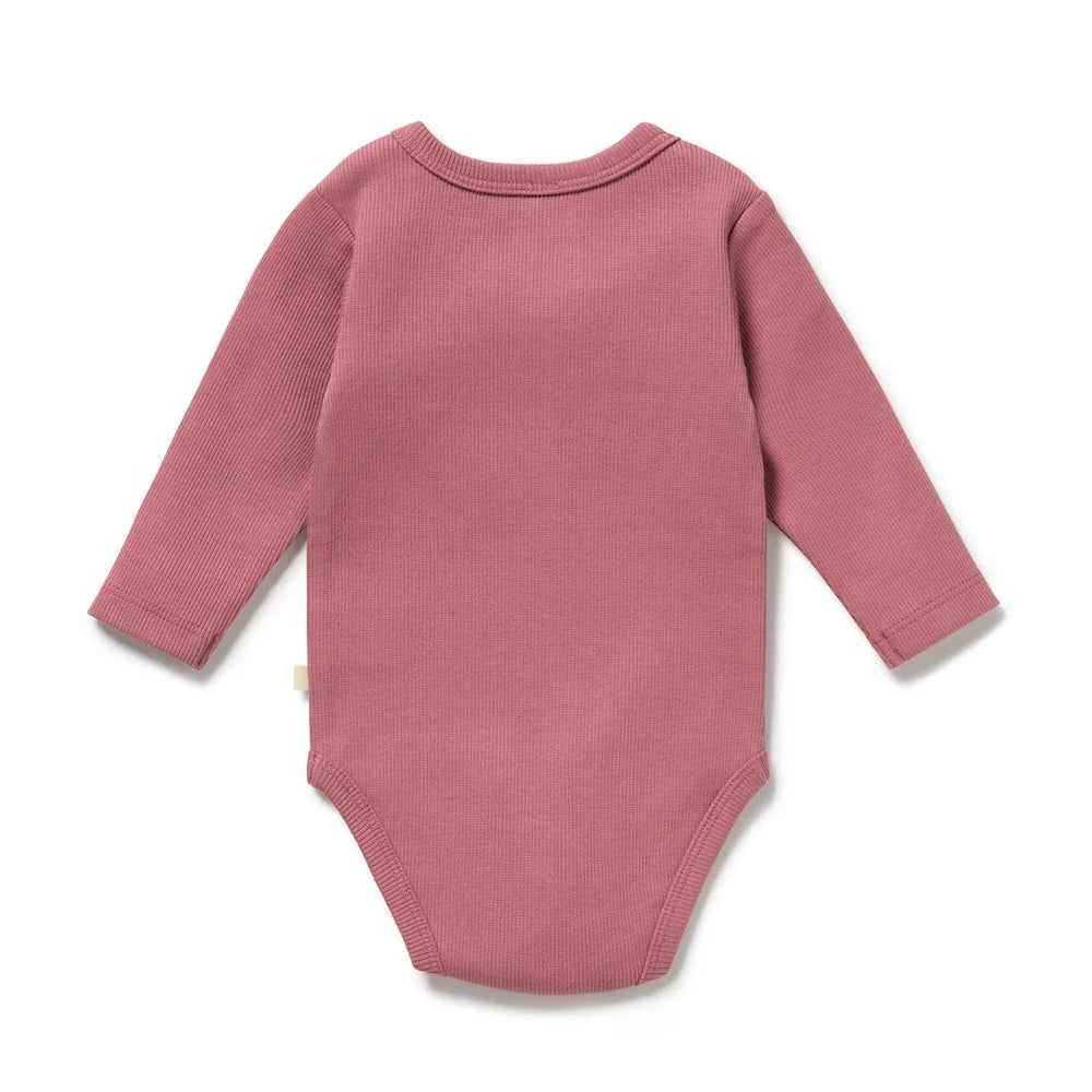 Wilson & Frenchy - Plum Organic Rib Long Sleeved Bodysuit