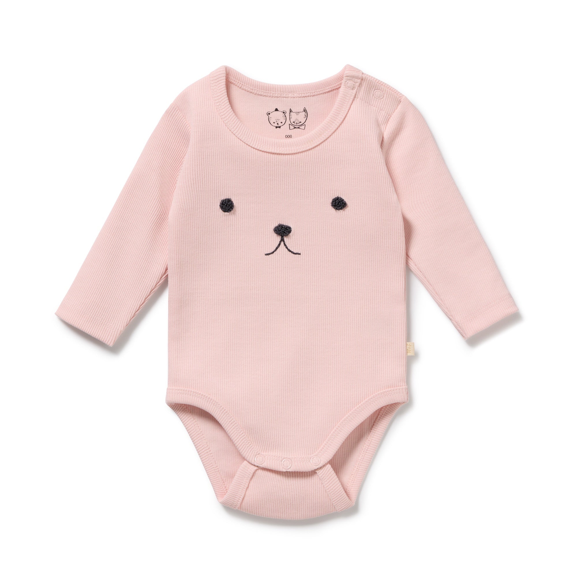 Wilson & Frenchy - Strawberry Cream Organic Rib Long Sleeved Bodysuit
