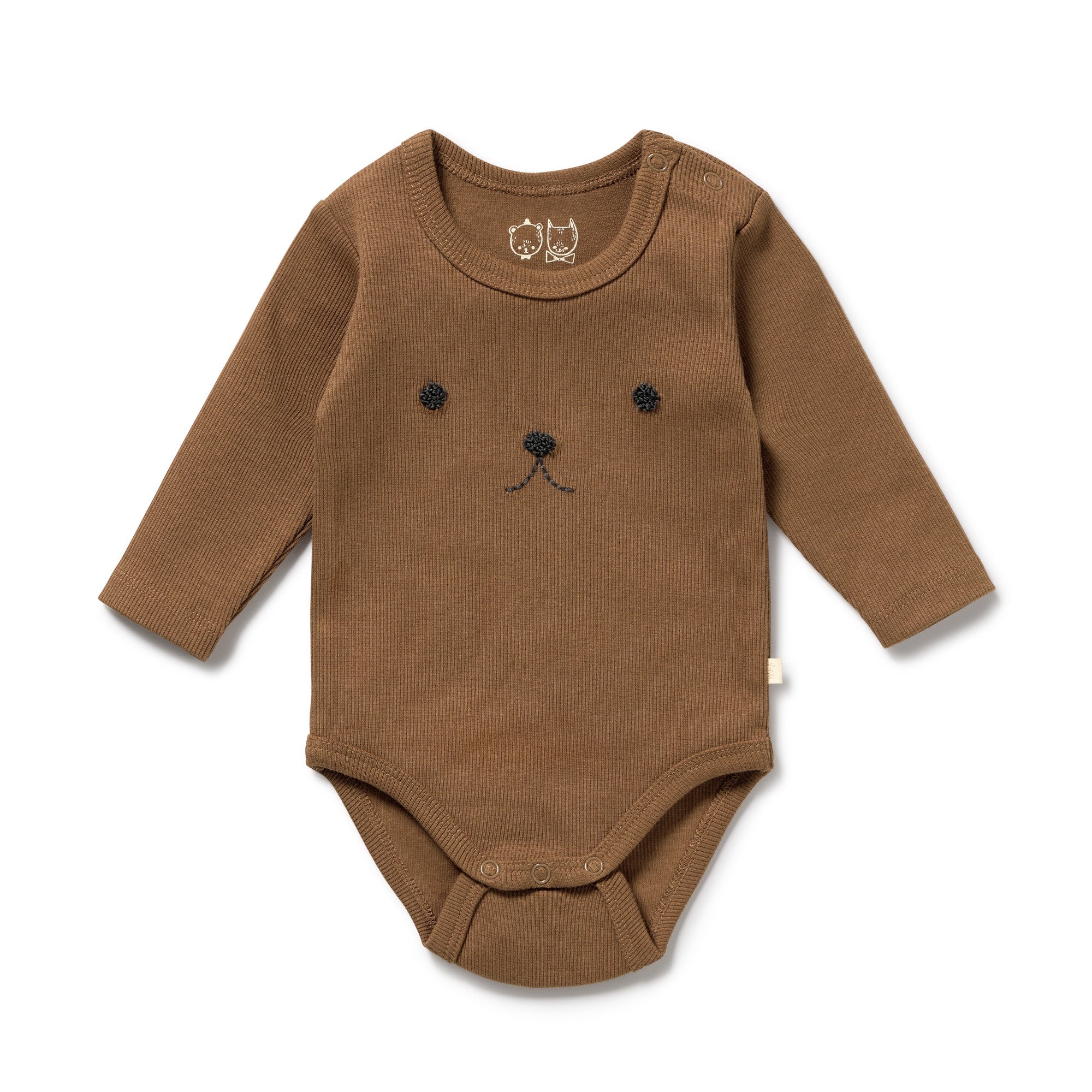 Wilson & Frenchy - Nutmeg Organic Rib Long Sleeved Bodysuit