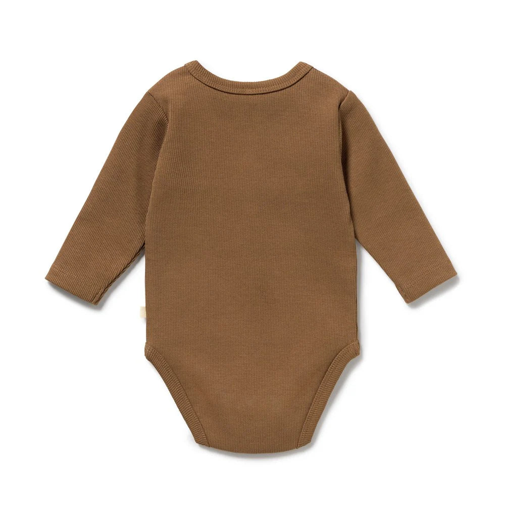 Wilson & Frenchy - Nutmeg Organic Rib Long Sleeved Bodysuit