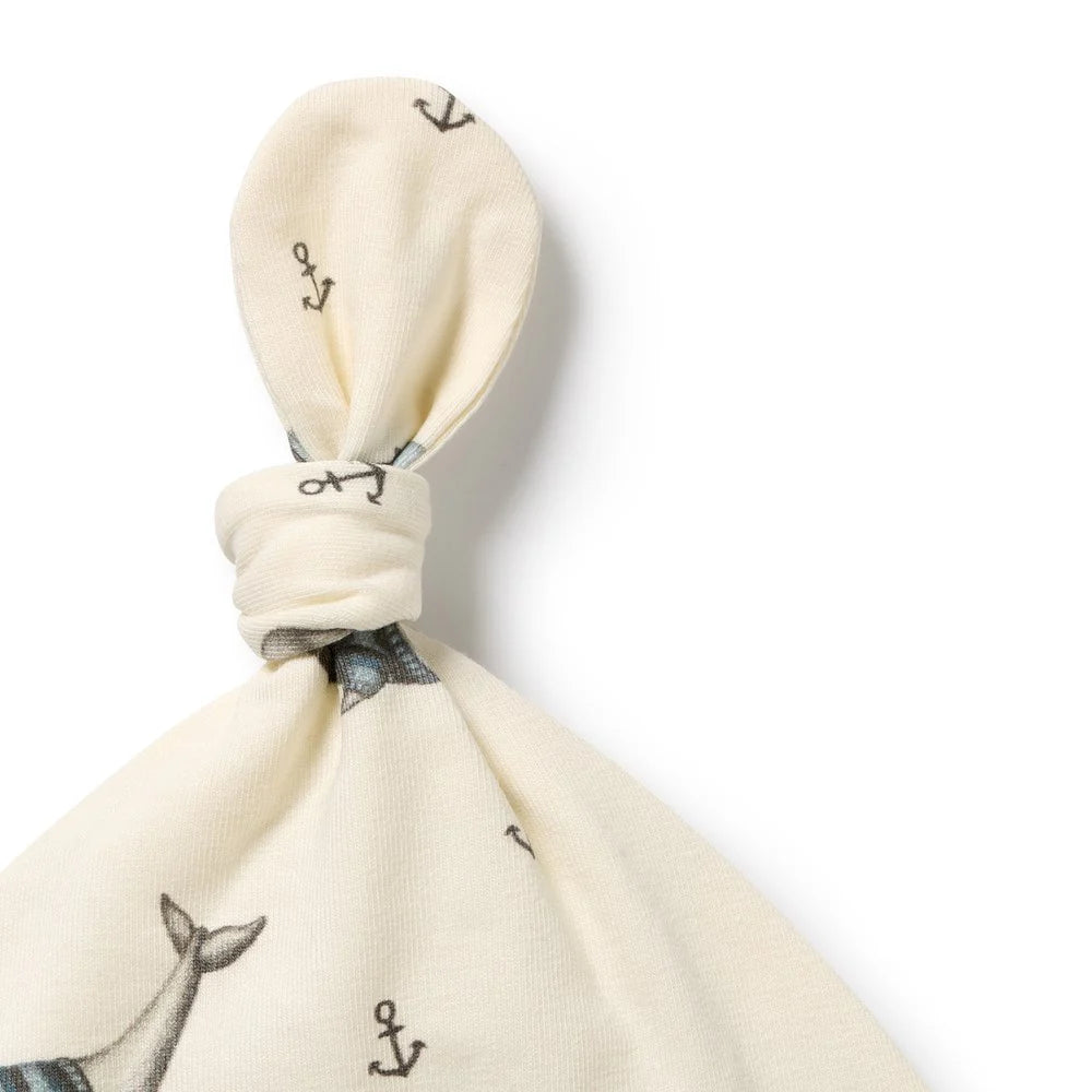 Wilson & Frenchy - Woolly Whales Organic Knot Hat