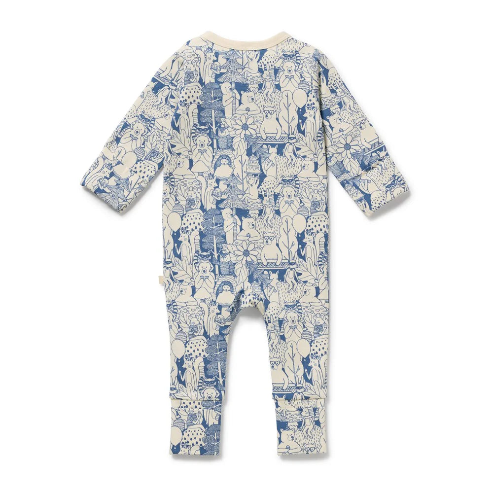 Wilson & Frenchy - Woodland Adventures Organic Zipsuit with Feet