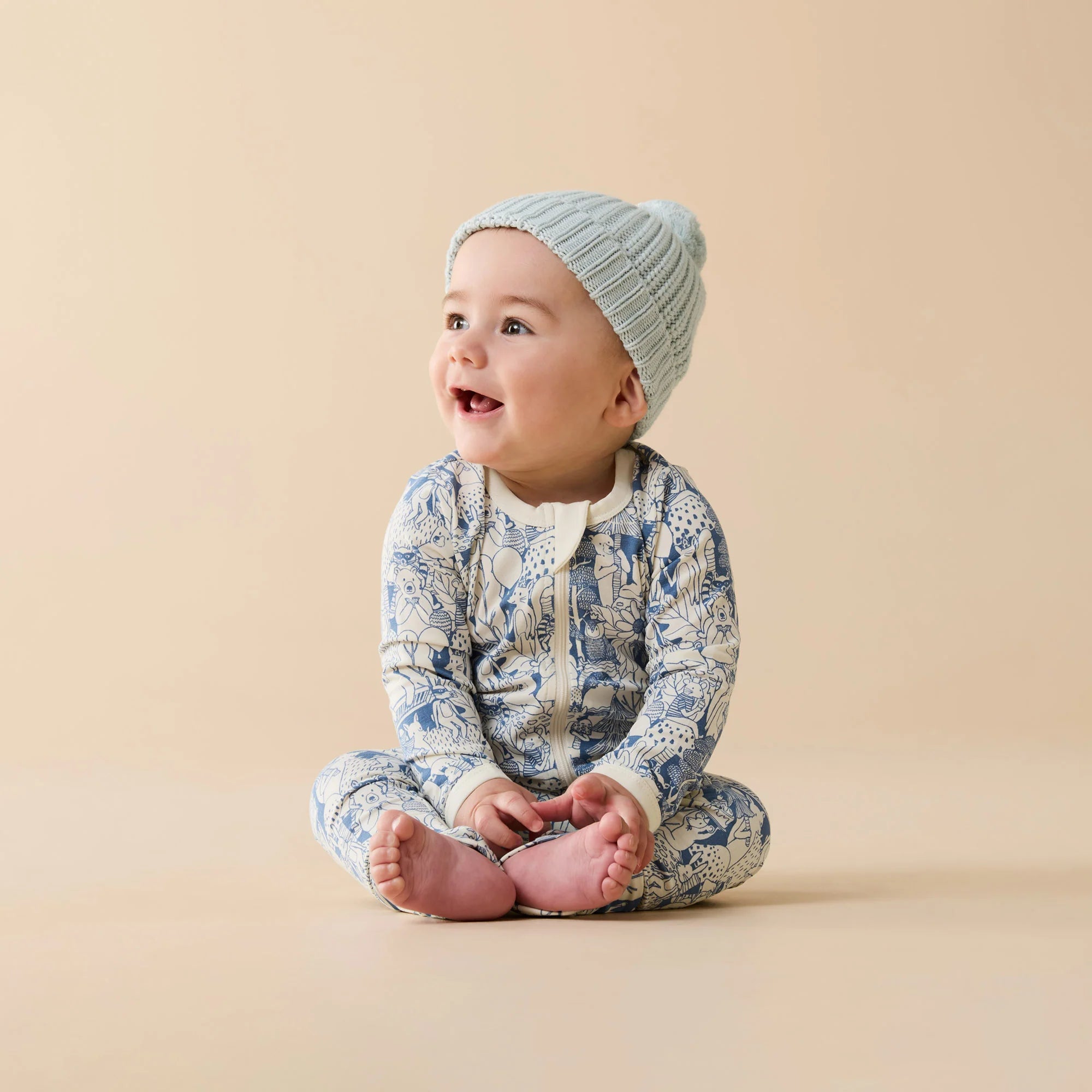 Wilson & Frenchy - Woodland Adventures Organic Zipsuit with Feet