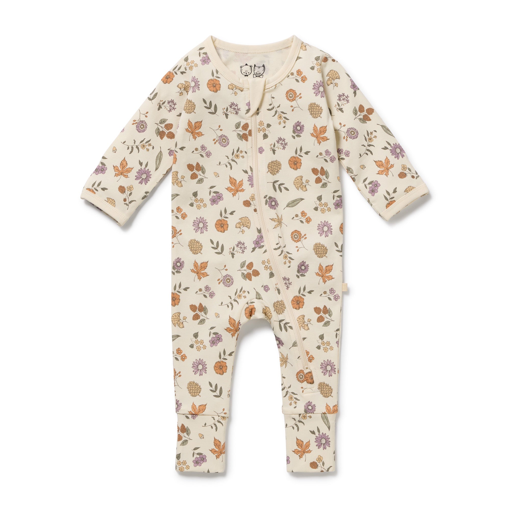 Wilson & Frenchy - Maple Glow Organic Zipsuit with Feet