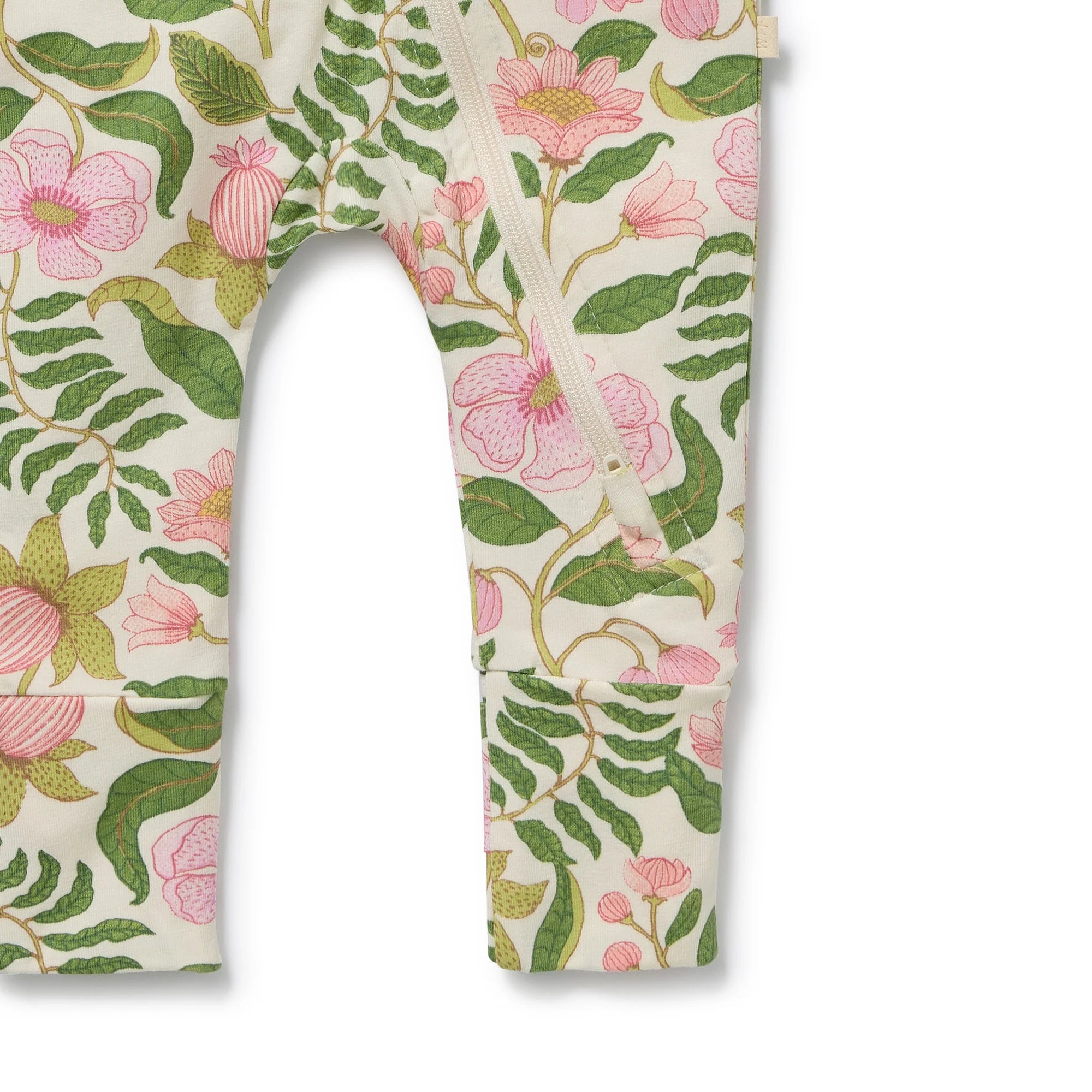 Wilson & Frenchy - Ma Fleur Organic Zipsuit with Feet