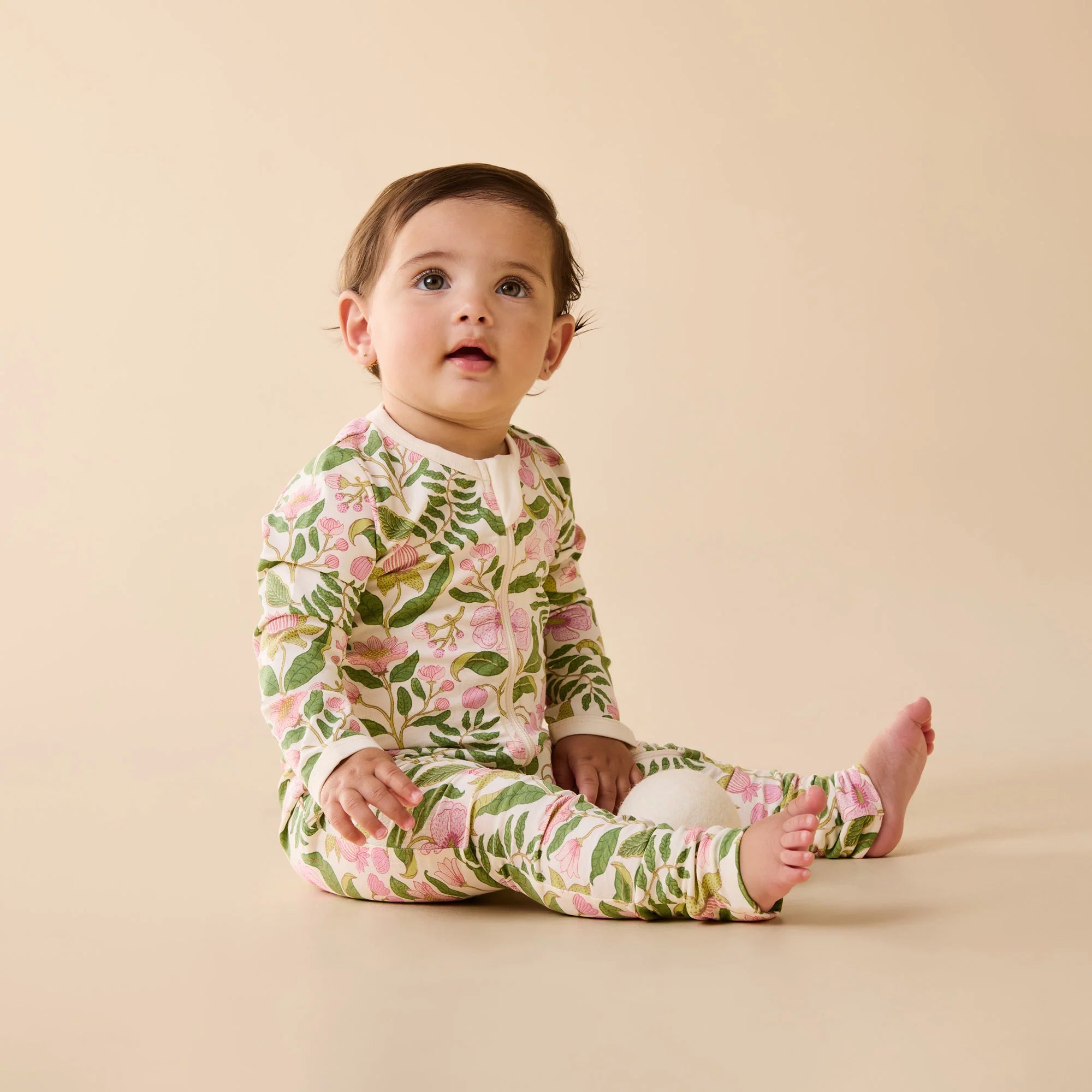 Wilson & Frenchy - Ma Fleur Organic Zipsuit with Feet