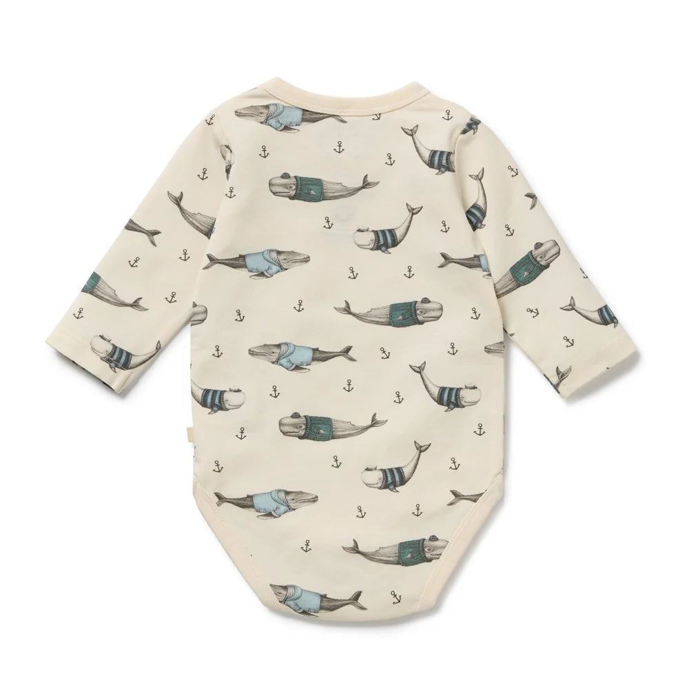 Wilson & Frenchy - Woolly Whales Organic Bodysuit