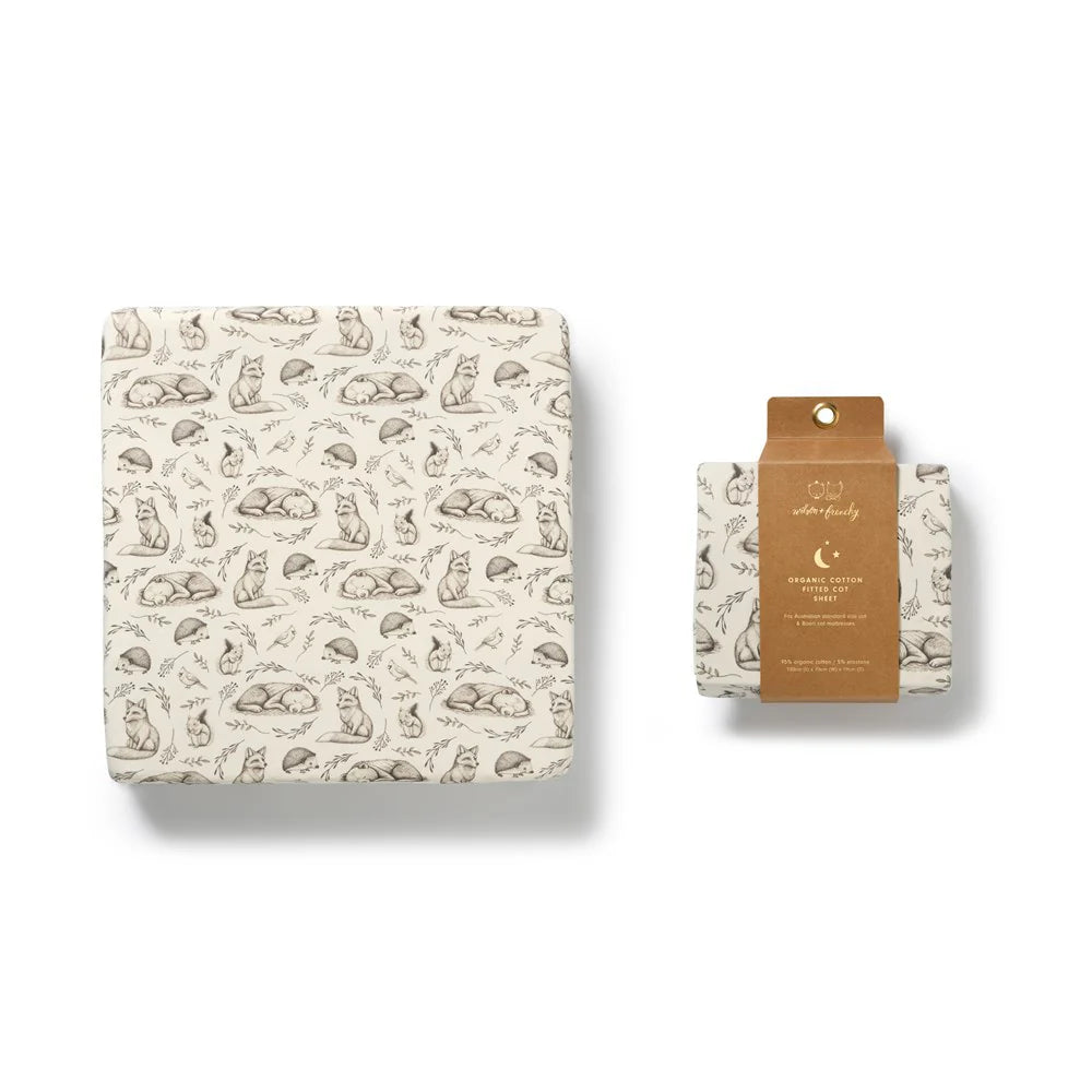 Wilson & Frenchy - Foxglove Forest Organic Cot Sheet