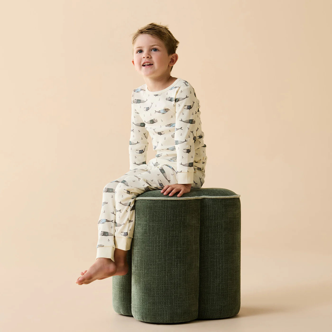 Wilson & Frenchy - Organic Long Sleeved Pyjamas - Woolly Whale