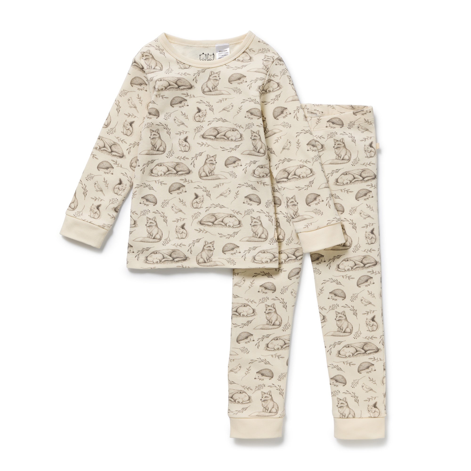 Wilson & Frenchy - Organic Long Sleeved Pyjamas - Foxglove Forest