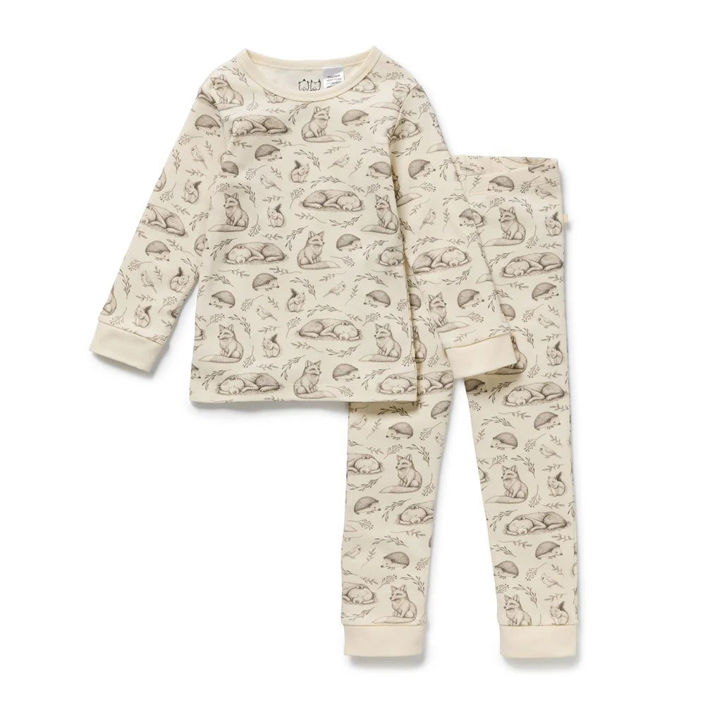 Wilson & Frenchy - Organic Long Sleeved Pyjamas - Foxglove Forest
