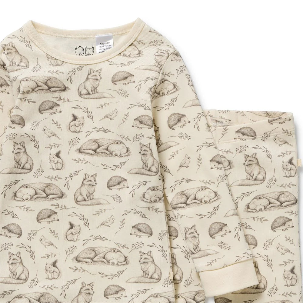 Wilson & Frenchy - Organic Long Sleeved Pyjamas - Foxglove Forest