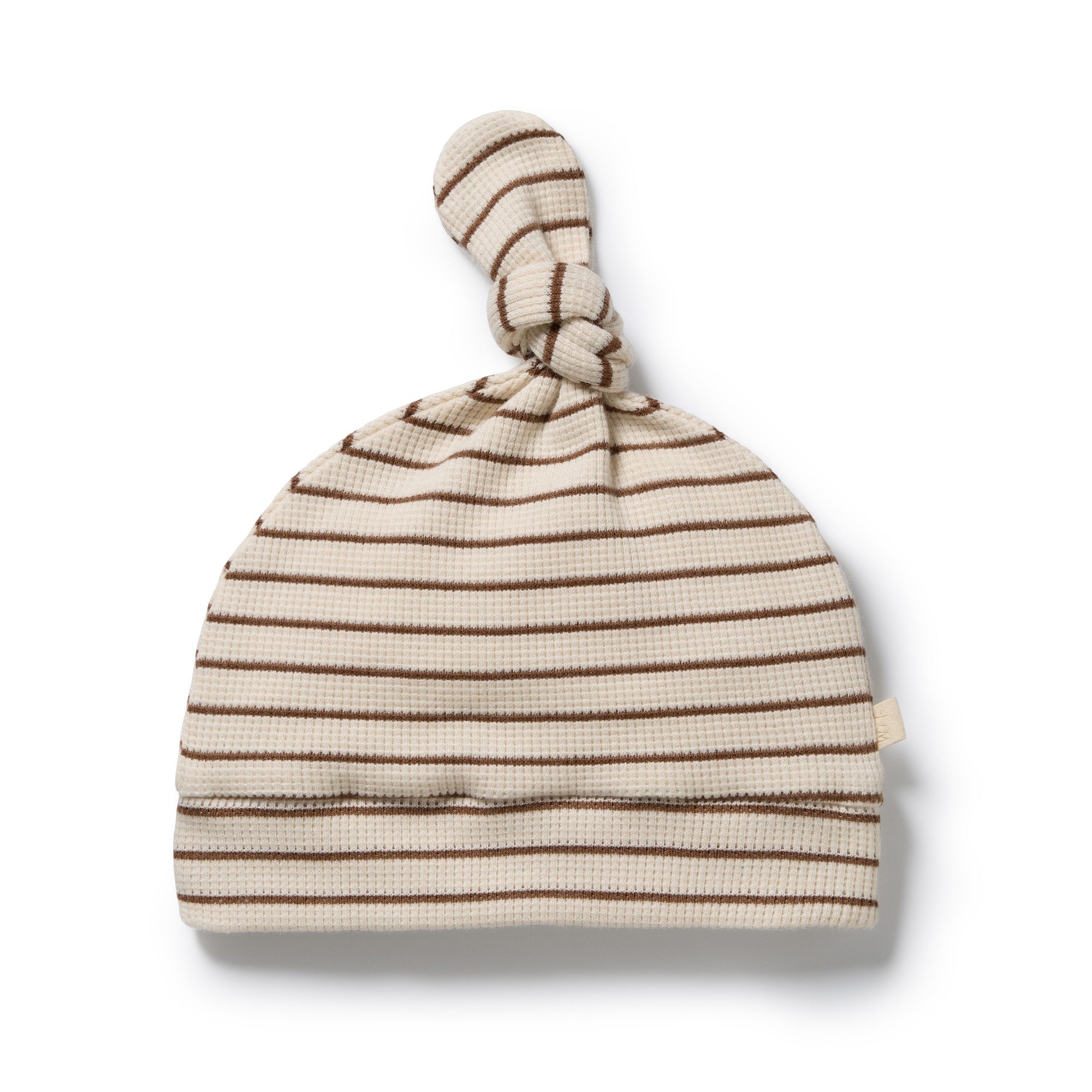 Wilson & Frenchy - Nutmeg Stripe Organic Waffle Knot Hat