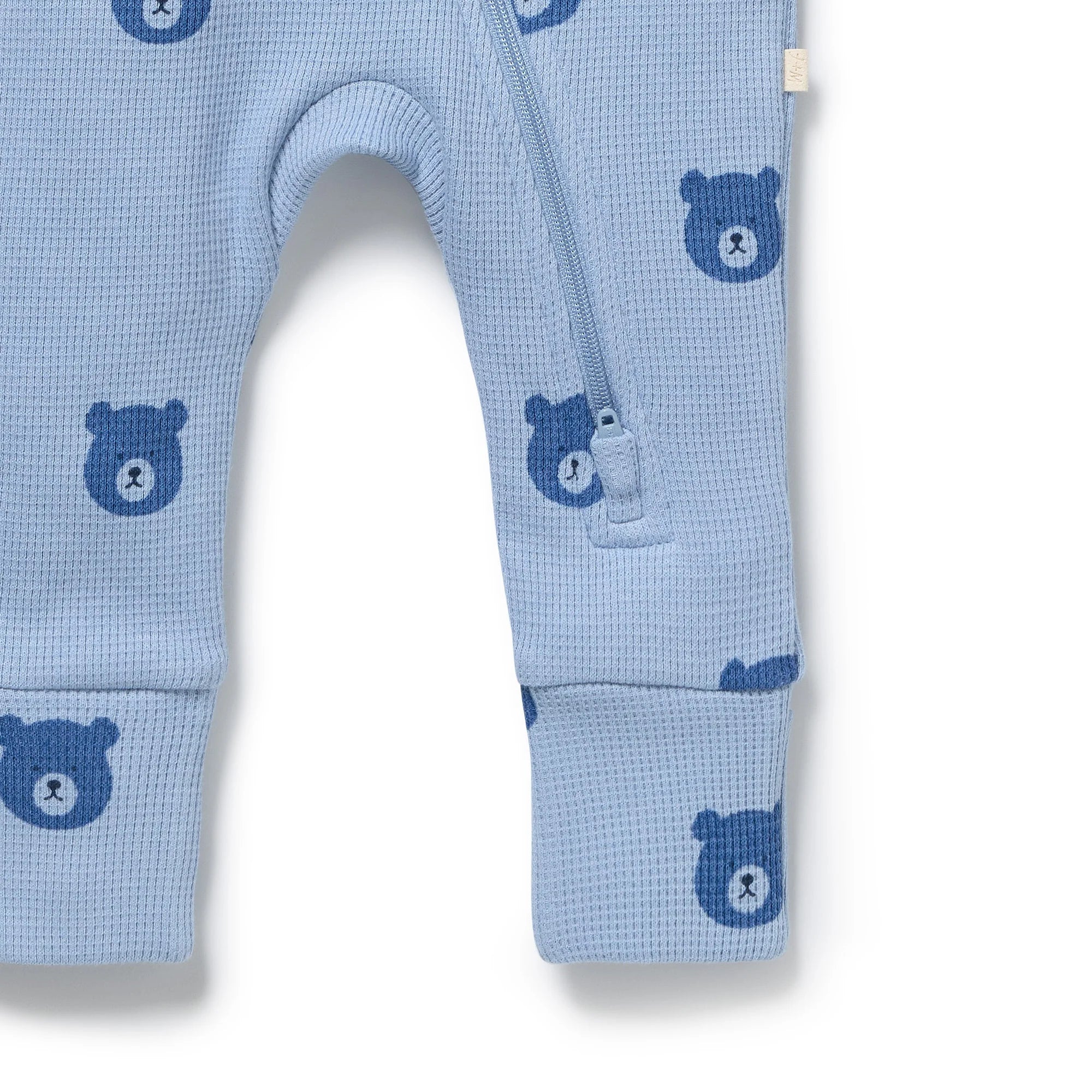 Wilson & Frenchy - Bear Hugs Organic Waffle Zipsuit