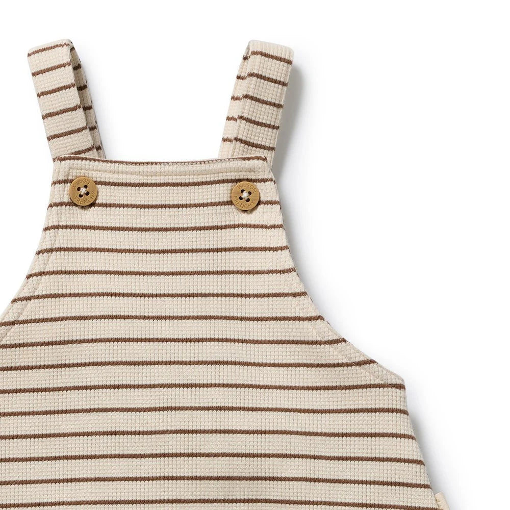 Wilson & Frenchy - Nutmeg Stripe Organic Waffle Overall